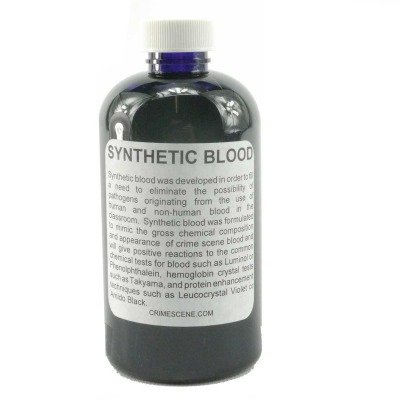 Crime Scene Synthetic Blood: Fluoresces When Used with Luminol, 8 Ounces