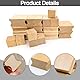 Holzstempel Blöcke, Lasergravur Stempelblock Zubehör, 20PCS Blanko-Stempelhalter Aus Hartholz mit Grauem Stempelbogen Aus Gummi für Bastelarbeiten, DIY-Stempel