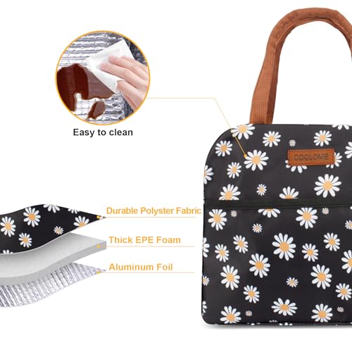 Coolome Lunch Bag For Women Lunch Box For Men Work Cooler Bento Box Containers Insulated Cute Tote Bag With Front Pocket thumb #3