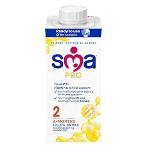 SMA PRO Follow-on Baby Milk, 6 months Plus , Ready to Drink Liquid Formula 200 ml (Pack of 12)