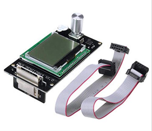 Lysee 3D Printer Parts & Accessories - KuaiJieWei 3D Printer Store MKS Mini 12864LCD Controller Stand Inserted SD Card for 3D Printer Marlin SD Card Front/Side inser - (Size: Black Frame)