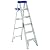 Louisville Ladder Louisville AS2100, 250 lb, 3 in Width X 3 in Depth Non-Conductive Rail, 5 Rung 6-Foot Aluminum Step Ladder, 250-Pound Capacity, AS2106, 6-Feet