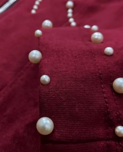 LifeShe Women's Pearls Blazer Work Office Crewneck Zipper Ruffle Hem Dressy Peplum Jackets3