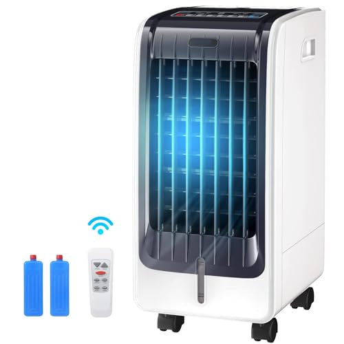 RELAX4LIFE 4 in 1 Raffrescatore d'Aria Evaporativo con Telecomando, Ventilatore, Raffreddatore,...