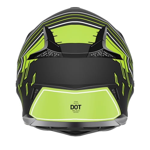 Image of YEMA Adults Dirt Bike Helmets, Ventilated Motocross ATV Dirtbike Offroad BMX MX Helmets, DOT Approved Motorcycle Helmets, YM-915, Black