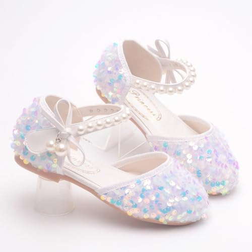 Little Girls Adorable Sparkle Ballerina Ballet Flats Pearl Strap Princess Dance Shoe Toddler Sequin Party Dress Up Mary Jane Shoes4