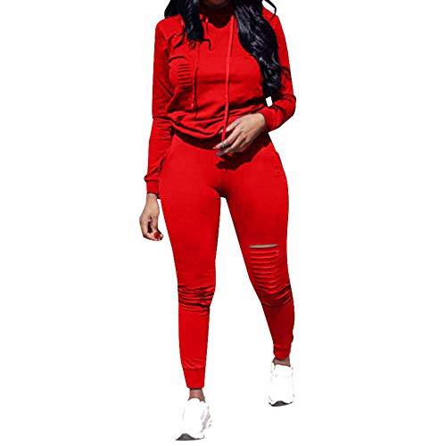 Women's Sweatsuits, Women's 2 Pcs Tracksuit - Round Neck Long Sleeve Top Stripe Long Pants Jumpsuit Outfits Set - Sport - Thumbnail 5