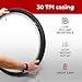 Fincci Pair 26 inch Bike Tires - Foldable Slick 26 x 1.95 Bike Tires for Mountain Bike MTB Road Hybrid Bicycle 50-559, 30 TPI - Pack of 2 Tires Leno