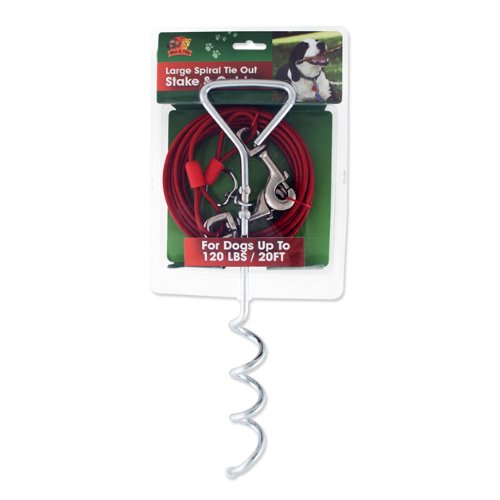 Max and Tilly Benross Group Spiral Tie Out Stake/Cable, Large