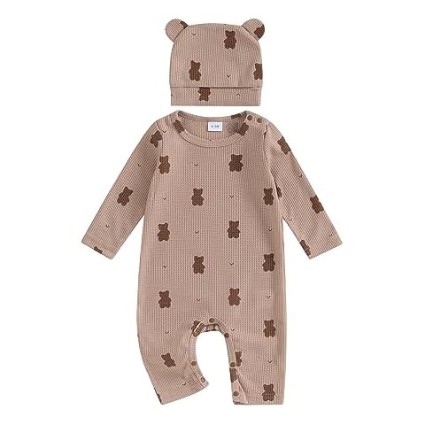 PanLidapan Baby Boys Girls Bear Print Romper Cover