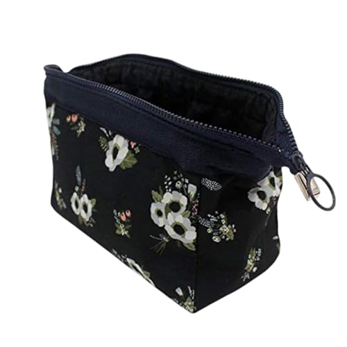 Image of Nylon Cosmetic Toiletry Pouch Waterproof Makeup Vanity Shaving Household Grooming Travel Storage Organizer Bags Pouch Kit Pack for Unisex Travel Compact Utility Design Go Black