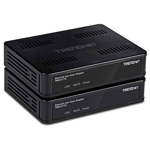TRENDnet Ethernet Over Coax Adapter,(2-Pack), Backward Compatible with MoCA 1.1 & 1.0, Gigabit LAN Port, Supports Net Throughput Up to 1Gbps,RB-TMO-311C2K (Renewed)