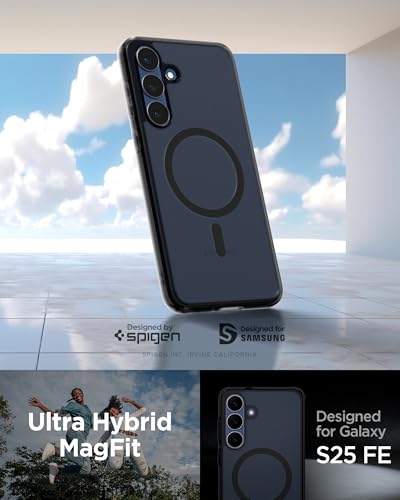 Image of Spigen Ultra Hybrid MagFit | Samsung Galaxy S25 FE Case [Transparent] [Magsafe] Galaxy S25 FE Back Cover | TPU+PC - Frost Black