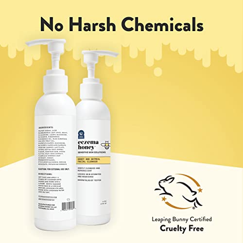 Eczema Honey Oatmeal Facial Cleanser - Natural Eczema Face Wash Prevents Breakouts - Daily Gentle Face Cleanser For Dry, Itchy, Sensitive, & Irritable Skin (6 Oz) #TOP4