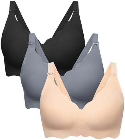 Angelhood Nursing Bras for Breastfeeding Ultra Comfort Seamless M...