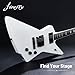Firefly FFLX Solid Body Electric Guitar,Mahogany Guitar body,Stainless steel and ball end frets,rosewood fretboard(White Color)