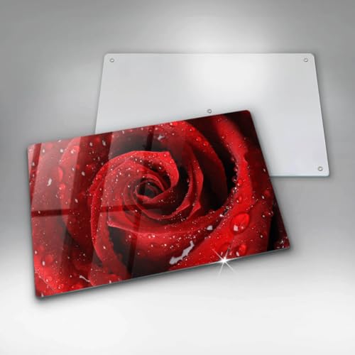 Planche à découper induction 80x52cm protection plaque cuisson grand format rose