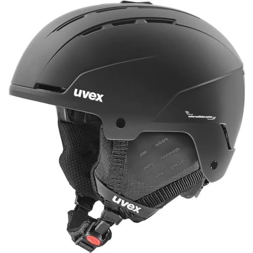 uvex Stance - robuster Skihelm für Damen und Herren - individuelle Größenanpassung - optimierte Belüftung - Black matt - 58-62 cm
