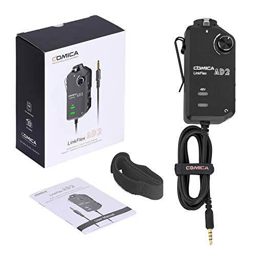 Comica Linkflex Ad2 Xlr/ 6.35Mm Audio Preamp Adapter With 48V Phantom Power, Real-Time Monitoring, Guitar Interface Microphone Preamp For Iphone, Ios, Android, Tablet And Dslr Cameras #TOP6
