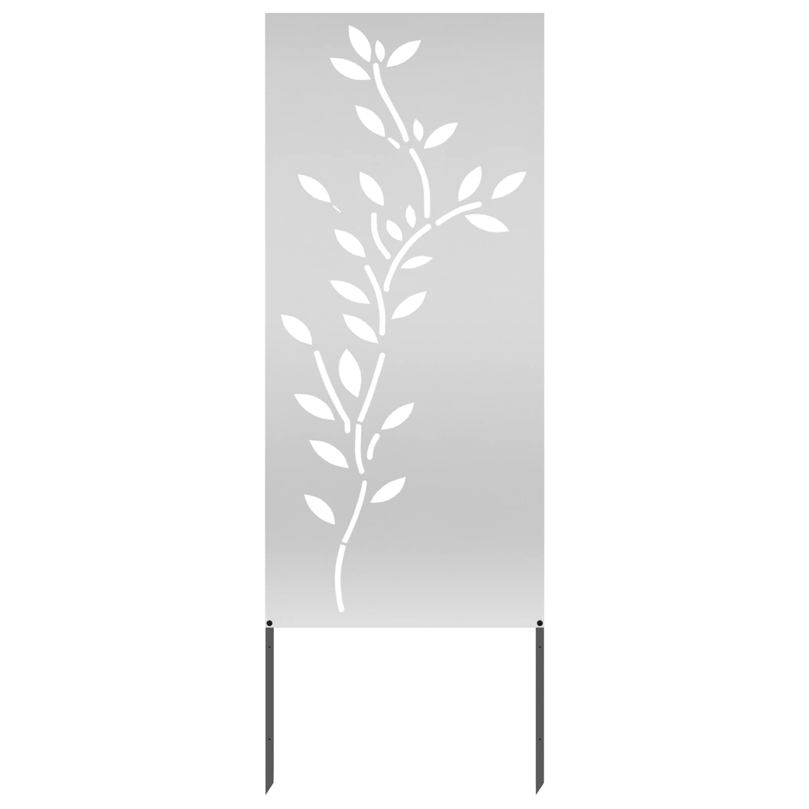 vidaXL Garten Sichtschutz-Leinwand Silber 50 x 140 cm Verzinkter Stahl