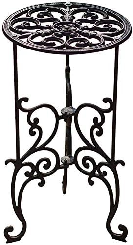 Sungmor Heavy Duty Cast Iron Potted Plant Stand,19.3-Inch 1 Tier Metal Planter Rack,Decorative Flower Pot Holder,Vintage & Rustic Style Indoor Outdoor Garden Pots Container Supports