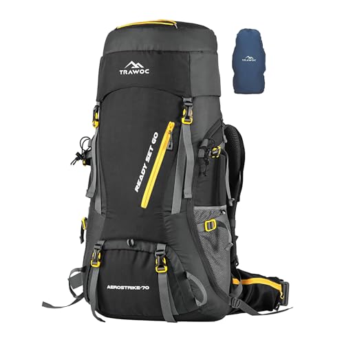 TRAWOC AEROSTRIKE 70L Travel Backpack for Hiking Trekking Bag Cam...