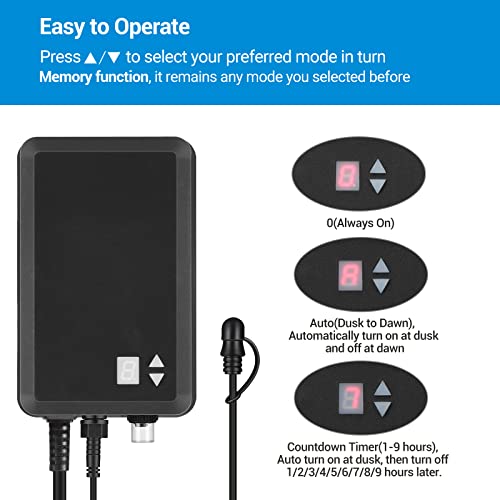 Dewenwils 100W Low Voltage Transformer With Timer And Photocell Sensor, 120V Ac To 12V Ac, Outdoor Weatherproof, Transformer For Led Landscape Lighting, Spotlight, Pathway Light #TOP2