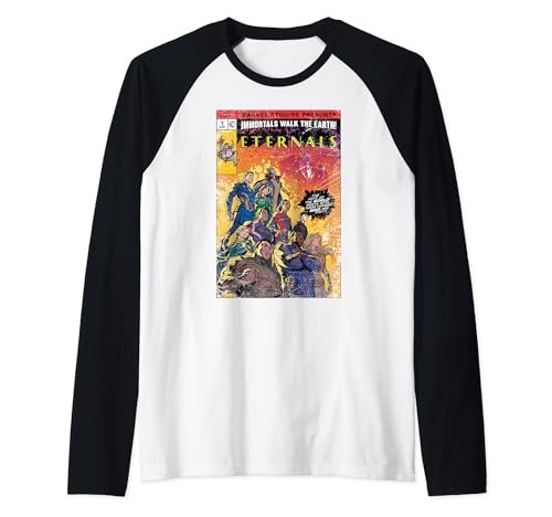 Marvel Eternals t-shirt raglan avec imprimé vintage couverture de bande dessinée