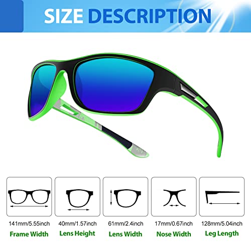 4 Pieces Mens Sunglasses Polarized UV Protection Mens Sports Sunglasses with Elastic Rope for Men Trucker Pool Supply2