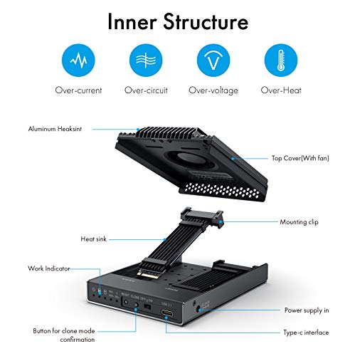 ineo Docking Dual-Bay NVMe con Ventilador Enfriador miniatura 4