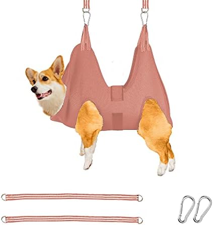 Potens' Pet Dog Grooming Hammock with Security Strap - Grooming Hammock for Small Dogs - Dog Holder for Nail Trimming - Dog Hanging Harness for Nail Trimming - Dog Sling for Nail Clipping