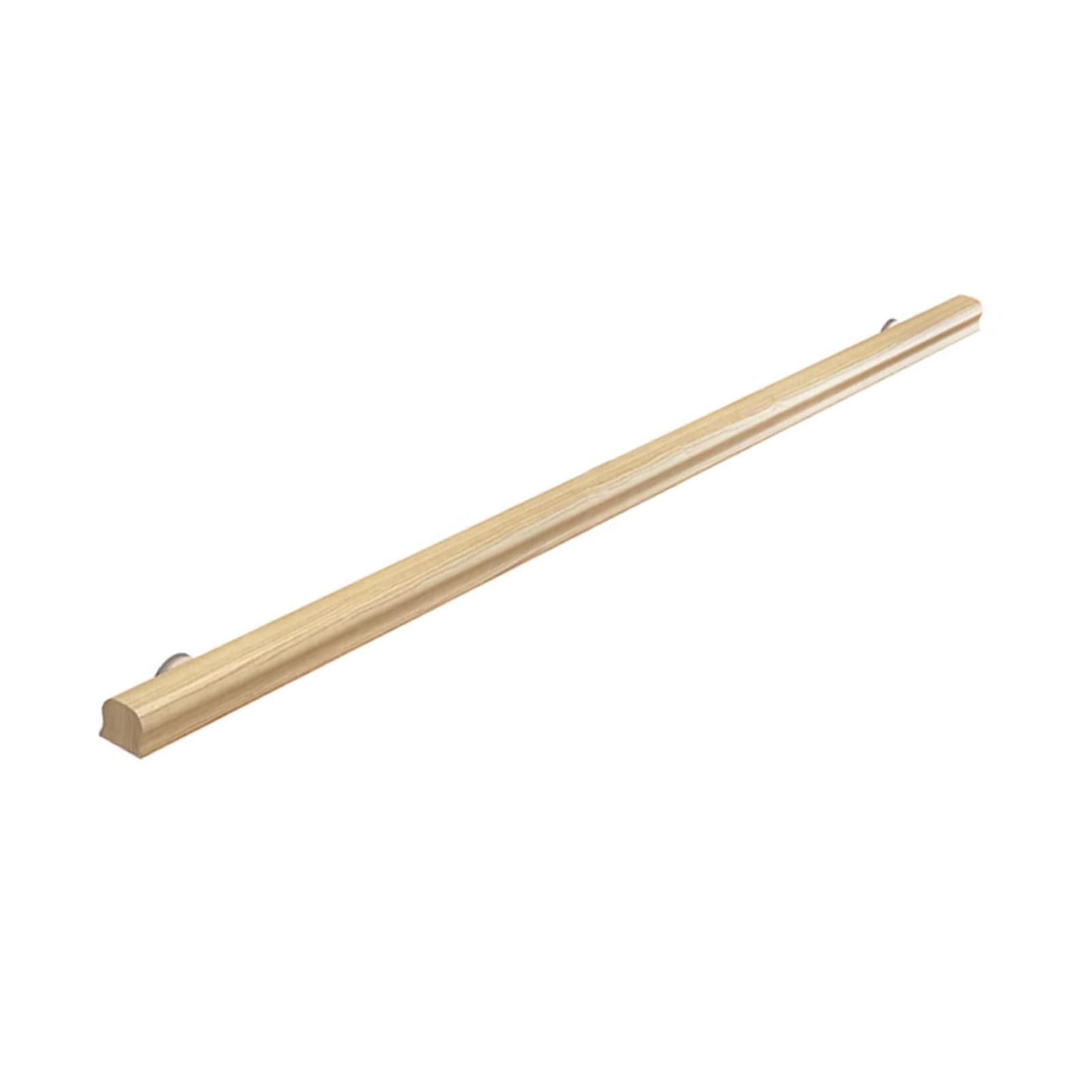 Pasamanos de Madera Antideslizante Barandilla para Escaleras Interior Varilla de Soporte Pasamanos de Pared con 2 Soportes de Acero inoxidable para Exteriores Loft Ancianos (100CM)