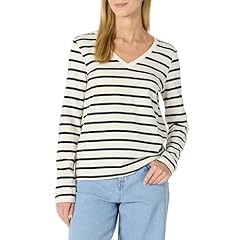 Eggshell White Black Mariner Stripe