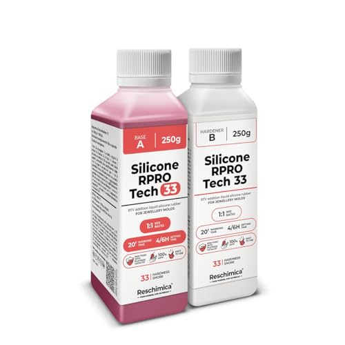 Goma de silicona para moldes R PRO TECH 33 Caucho Silicona para Moldes de Resina DIY, Fundición, Fabricación de Resin, Manual, Manualidades (500 gr)