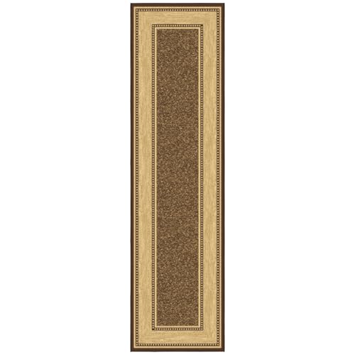 Tapete corredor Ottomanson 2'7" x 9'10" marrón oscuro miniatura 6