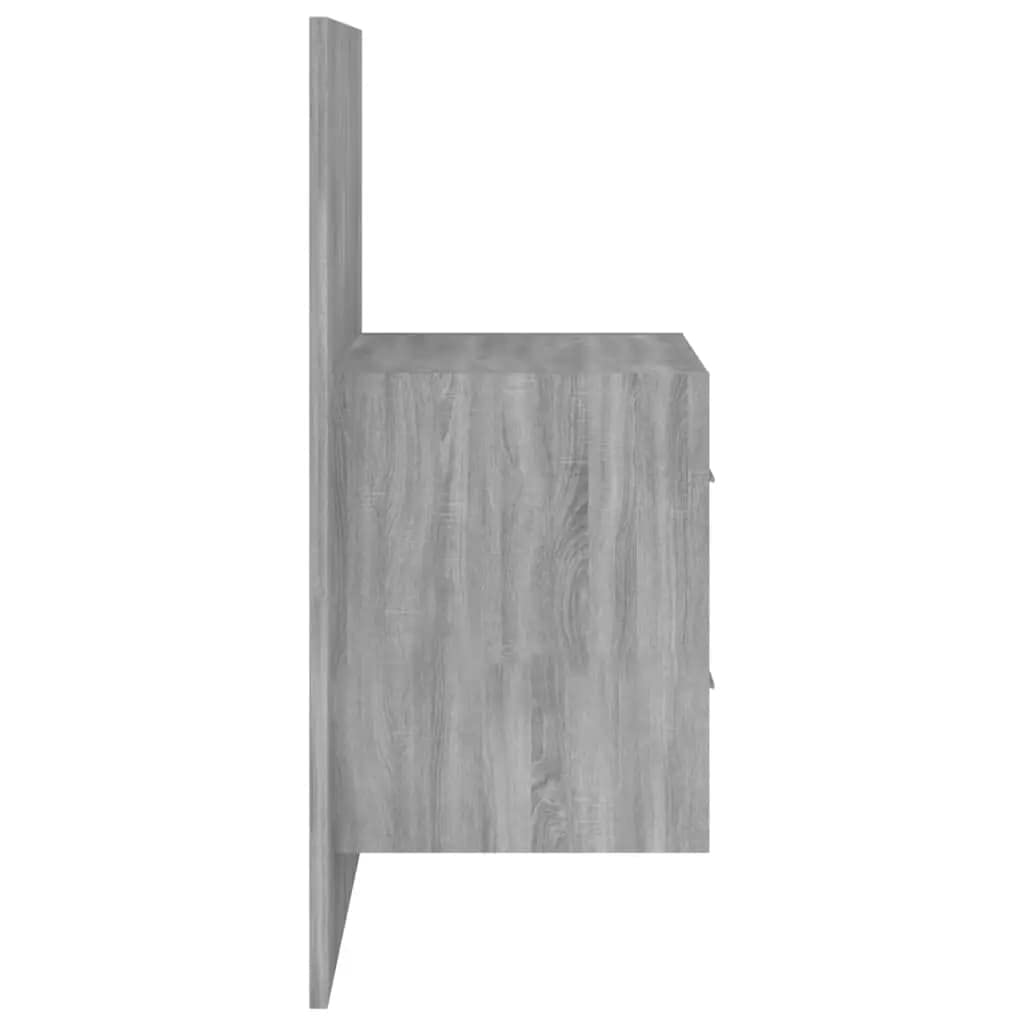 vidaXL Tête de Lit avec Armoires Accessoire de Lit Tête de Lit Murale Flottante Meuble de Chambre à Coucher Sonoma Gris Bois d'Ingénierie