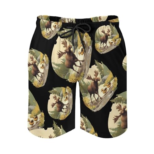 Duck Moose Men's Swim Trunks Quick Dry Board Shorts Hawaiian Beach Shorts With Pocket4