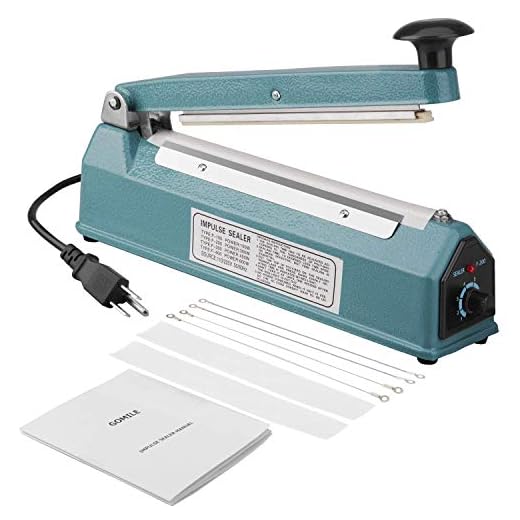 Impulse Sealer, 8 inch Handheld Impulse Bag Heat Sealer Packaging Machine for Self Sealing Plastic Poly Cellophane Mylar Shrink Wrap Clip Bags