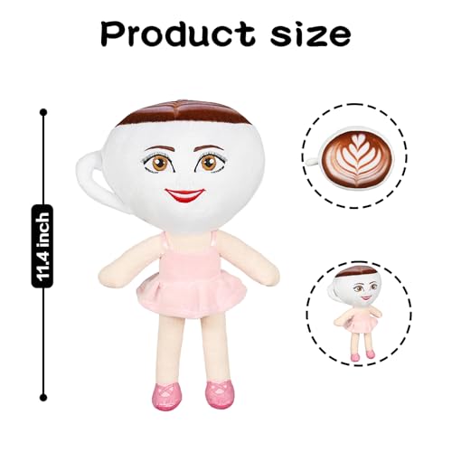 HGDFEOC Italian Brainrot Plush,Funny Ballerina Cappuccina Plush Stuffed Figure Pillow Room Decor for Video Game Fans