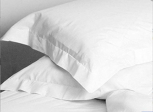 King 200 TC White Color Silk Pillow Shams, Extreme Soft Decorative Perfect for Combination of Modern, Luxury Look Bed and Pillows. (White, Set of 2, 20" x 36")