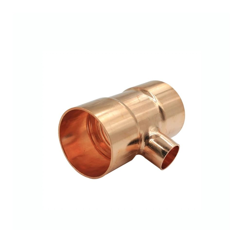 76 89 133 159mm To 28 35 42 54-108mm ID 99.9% Copper End Feed Solder Reducing tee 3 Ways Plumbing Fitting For Air Condition(76mmx54mmx76mm)