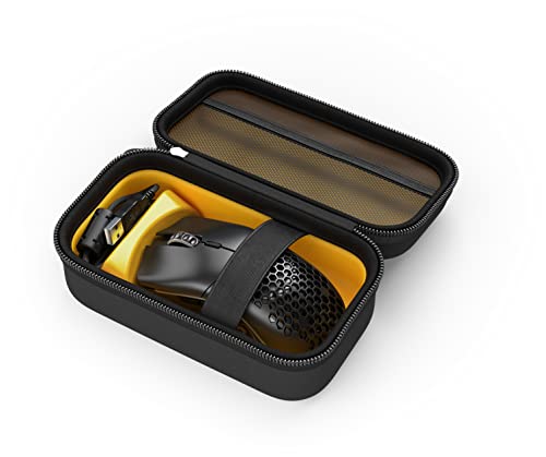 Image of Universal Mouse Case by Glorious Gaming, w /Accessory Pocket & Adjustable Wedge (No Shake), Portable Carrying Case, Hard Shell, Zipper, & Wool Interior, for Bluetooth Wireless Mice & Wired Mice