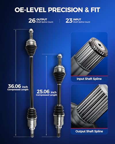 Image of KAX CV Axle Front Driver and Passenger Side for Toyota Corolla 2003-2008