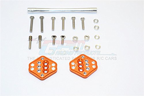 GPM Aluminium Front Adjustable Mount Für Axial SCX10 II (AX90046, AX90047) – 1 Paar Set, Blau | Verstellbare Befestigung Für Originalen Stoßdämpferturm