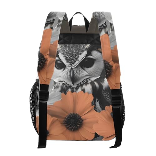 Owl Florals Butterfly Clear Backpack, PVC Transparent Bag with Large Capacity for Boys, Girls, Men, Women, See Through Bookbag for School Work College Travel3