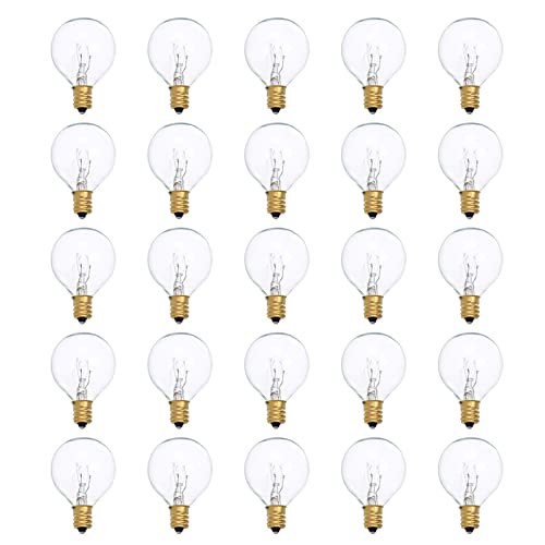 Qudai AC120V G40 Globo Tungstênio Lâmpada Incandescente B-ulb 25 P-ack E12 Base Soquete Suporte IP44