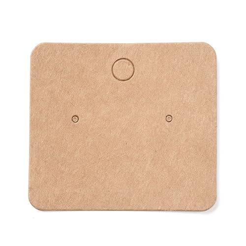 Cartes de présentation en papier kraft pour exposer vos boucles d'oreilles sur les marchés
