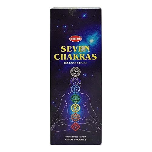 Hem 7 Chakra Incense Sticks Agarbatti Masala Quality Incense Hand Rolled In India For Healing Meditation Yoga Relaxation Prayer Peace (6) #TOP3