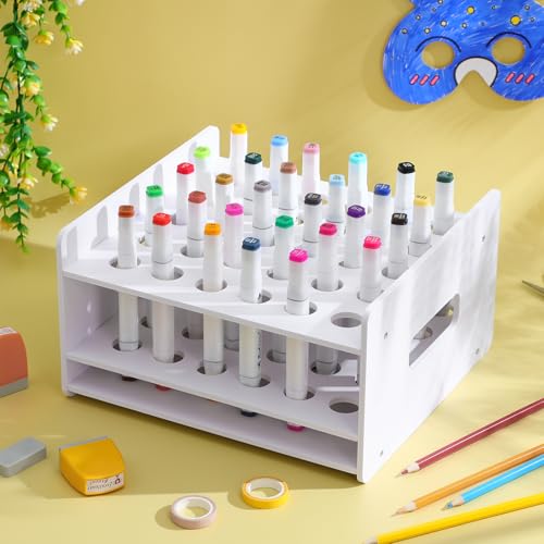 KAJNBN Drewniany Stojak Nożyczki Dziecięce Organizer Do Przechowywania Artykułów Plastycznych Do Szkoły i Domu Pojemny Uchwyt Nożyczki i Przybory Biurkowe