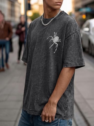 Image of EMMIOL Mens Y2k Baggy Shirts Graphic Tees Oversized Crew Neck Short Sleeve Streetwear Tshirts Summer Tops 2026